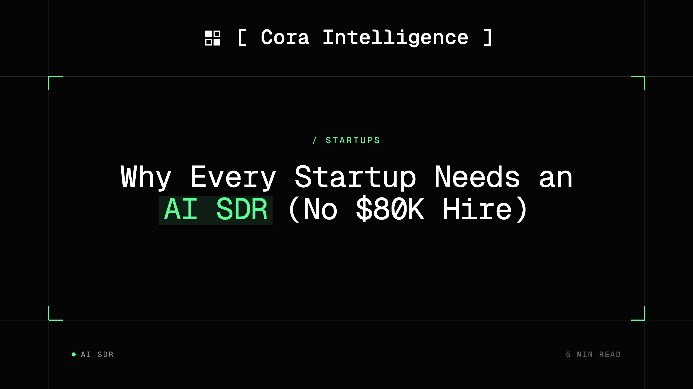 Why Every Startup Needs an AI SDR (No $80K Hire)