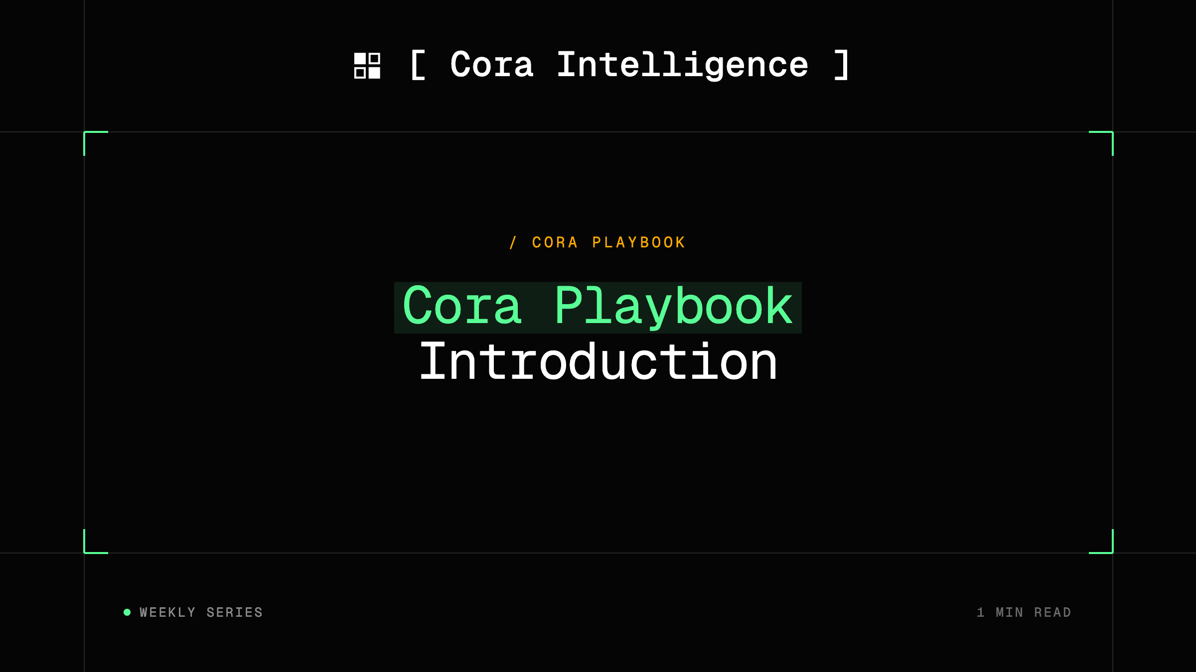 Introducing The Cora Playbook